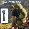 Portal Tall Folding Tripod Stool Portable Tripod Chair for Outdoor Camping | Portable Outdoor Design; Durable Construction; Easy Setup & Storage;Color: Gray(Compact Mesh Blue 2p)