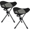 Portal Tall Folding Tripod Stool Portable Tripod Chair for Outdoor Camping | Portable Outdoor Design; Durable Construction; Easy Setup & Storage;Color: Gray(Compact Mesh Black 2p)