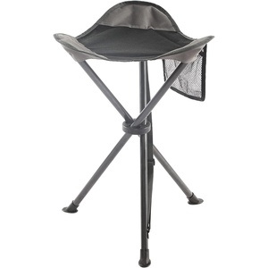 Portal Tall Folding Tripod Stool Portable Tripod Chair for Outdoor Camping | Portable Outdoor Design; Durable Construction; Easy Setup & Storage;Color: Gray(Black)